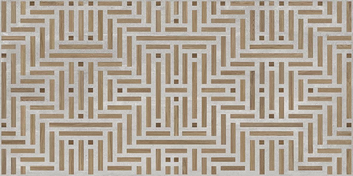 Carrelage sol/mur intérieur Ragnar - grès cérame rectifié - décor tapies pearl mat - 119,2x29,5 cm