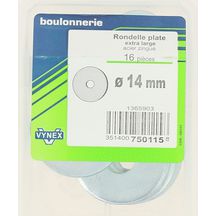 Rondelle extra large acier zingué Ø14-vybac x16