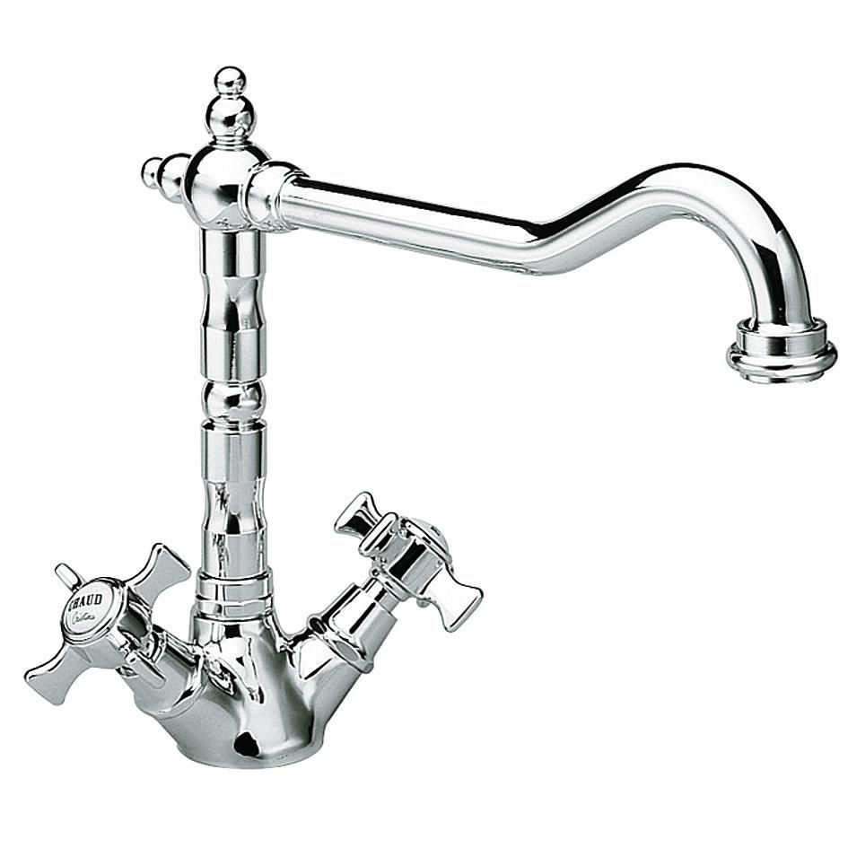 Mélangeur Chambord évier monotrou chromé bec orientable hauteur 248 mm saillie 242 mm réf. CH13051