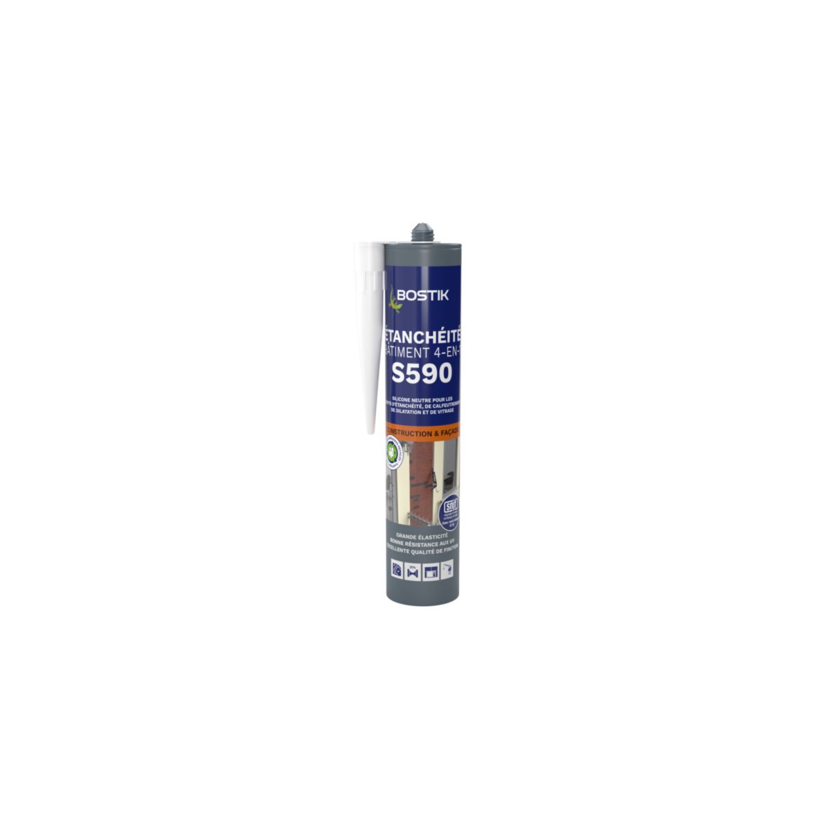 Mastic S590 étanchéité bâtiment 4 en 1 - gris "anthracitée" RAL 7016 Réf. 30625058