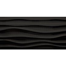 Faïence murale intérieure Résidence Ceramic - negro décor Flow brillant rectifié - 30x60 cm