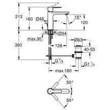 Mitigeur monocommande Lavabo Taille S Lineare Chromé 32114001