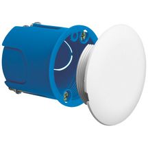 Boite d'encastrement ronde pour applique Modulo sur cloison sèche - avec couvercle - bleu - Ø 40 mm - P. 40 mm