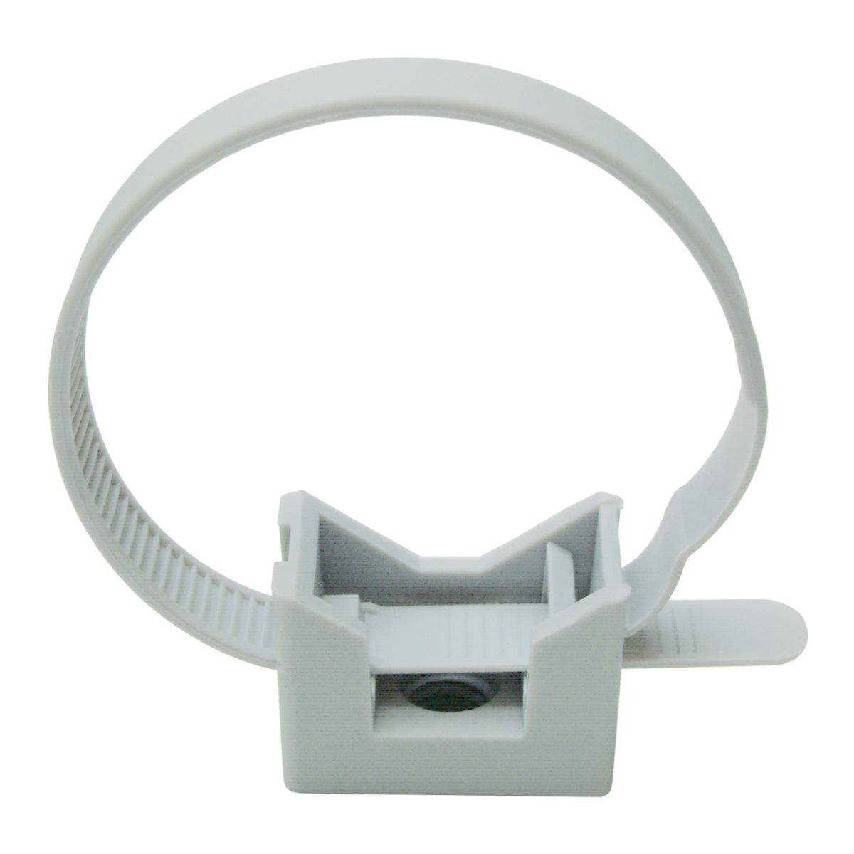 Collier embase fixe-tube - polyamide gris - Ø 16 à 32 mm