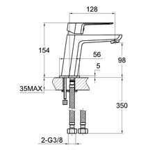 Mitigeur lavabo Alterna CONCERTO'D 2 CH3