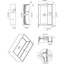 Plan vasque céramique 60cm Alterna Mezzo