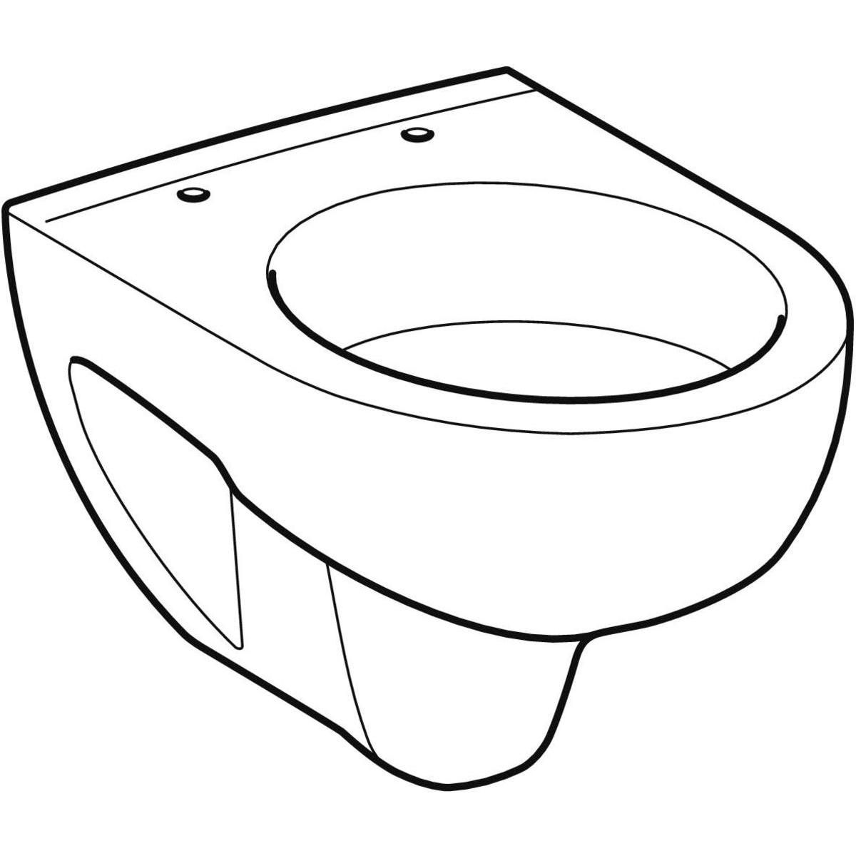 wc suspendu à fond creux geberit renova compact, compact: t=48cm, blanc Réf. 203245000