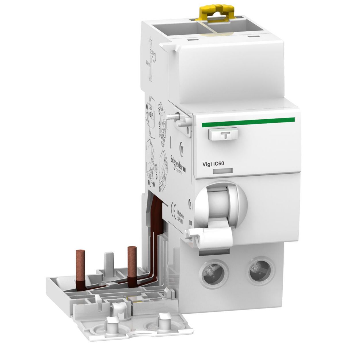 Bloc différentiel Vigi iC60 Acti9 - 2 P - type AC - 30 mA - 63 A