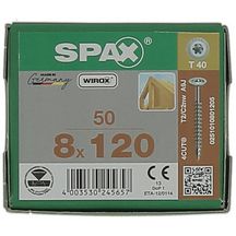 Vis Torx à tête disque pour charpente - acier Wirox - Ø 8x120 mm - boîte de 50 pcs