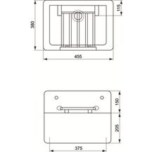 Poste d'eau avec grille porte seau inox SERVICE Lg : 46 cm blanc Réf. S593901