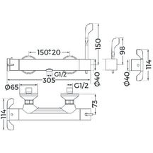 Mitigeur bain-douche thermostatique Orion Mobilita