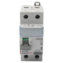 Interrupteur différentiel DX3-ID Vis/Vis 2P - 230 V - 63 A - typeAC 30 mA - 2 modules - arrivée haute/départ bas