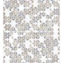 Carrelage à motif mural Coffrage - décor cube multicolore - 25x45 cm