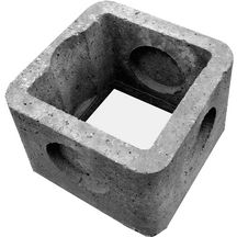 Rehausse béton RH25 sans emboîtement - int. 20x20 cm / H. 19,5 cm - ext. 26x26 cm - H. 19,5 cm