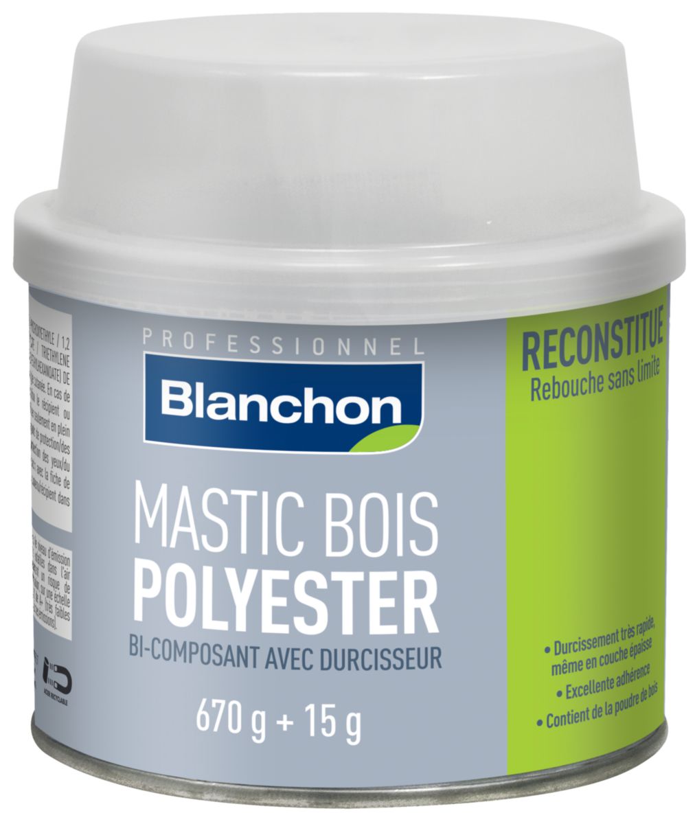 Mastic bois polyester 670g pin Réf. 07108708