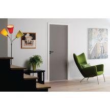 Bloc-porte alvéolaire à recouvrement - prépeint - huisserie H90 - serrure PDDT - poussant gauche - 204x73 cm