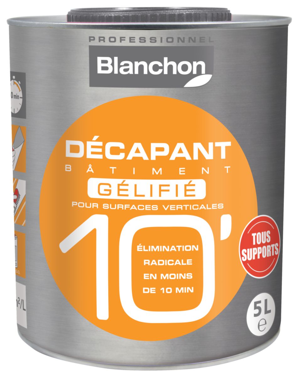 Décapant Bâtiment Gélifié 10 mn - bidon de 5 l