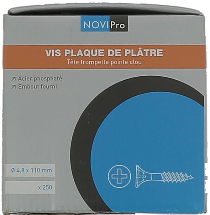 Vis tête trompette pointe clou 110x4,8 NOVIPro boîte de 250