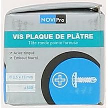 Vis tête ronde pointe foret 13x3,5 NOVIPro boîte de 500