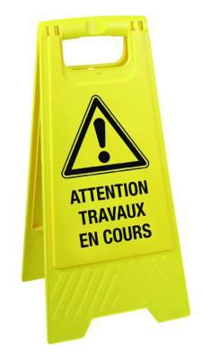 Chevalet "attention travail en cours"