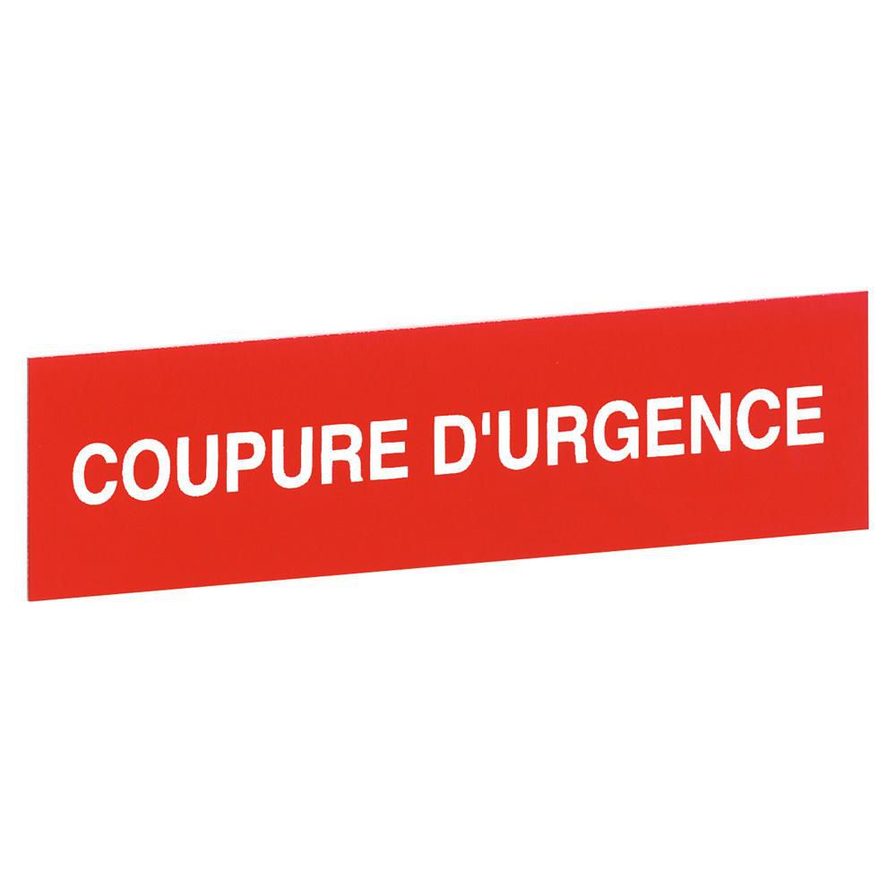 Étiquette autocollante coupure d'urgence pour coffret bris de glace