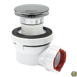 Ensemble écoulement libre complet pour plan vasque Ø 63 mm Quick Clac Nano 6.7 - sortie Ø 32 mm - laiton chromé