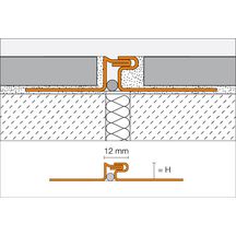 Profilé de fractionnement Dilex-EDP - acier inox - H. 11 mm - L. 2 m