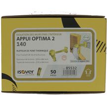 Appui intermédiaire Optima 2 pour isolation sous ossature métallique - L. 140 mm - boîte de 50 pcs