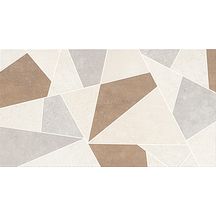 Faïence murale Cloud - décor geo taupe mat - 24,7x44,7 cm