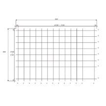 Panneau antifissuration Ultibat en format 3,24 x 2,04m - maille de 200 x 200 avec un fil de diamètre 4 mm