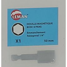 Douille magnétique 6 pans - Ø 8x50 mm