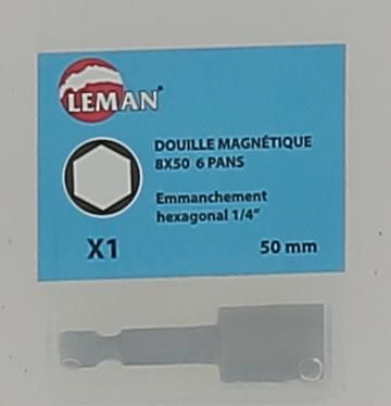 Douille magnétique 6 pans - Ø 8x50 mm