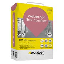 Colle webercol flex confort pour grands carreaux - blanc - sac de 15 kg