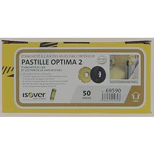 Pastille Optima pour isolation de mur par l'intérieur - plastique noir/jaune - boîte de 50 pcs