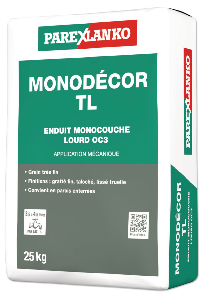 Enduit monocouche lourd Monodécor TL - grain très fin - sac de 30 kg