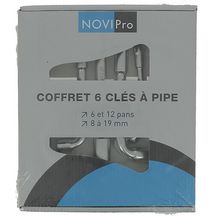 Coffret de 6 clés à pipe 8, 10, 11, 13, 17, 19 Novipro