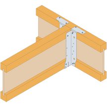 Étrier pour poutre en I EWH360/91 - acier galvanisé ép. 1,2 mm - L. 91 mm - H. 360 mm - prof. 49 mm - ailes 80 mm