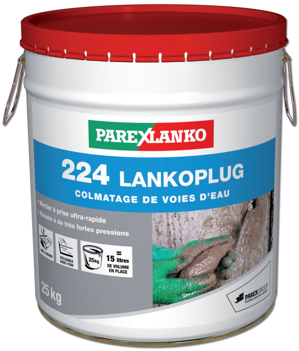 Mortier de colmatage Lanko 224 Lankoplug - seau 25 kg