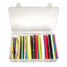 Assortiment de gaines thermorétractables PLF 100 noir + couleurs - Ø 2,4 à 25,4 mm - coffret de 76 pcs