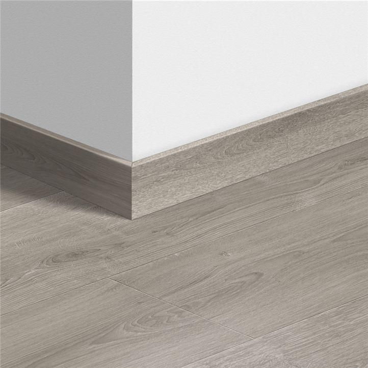 Plinthe Standard à bords droits - chêne gris brossé - 58x12x2400 mm