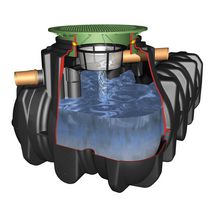 Kit de base Platine - cuve de rétention + rehausse passage piétons + panier filtrant - 3000 l