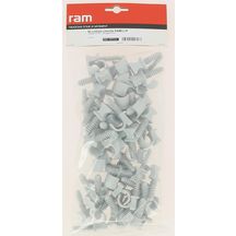 Colliers chevilles Ramclip simple 16 mm pour tubes et gaines - sachet de 50 pcs