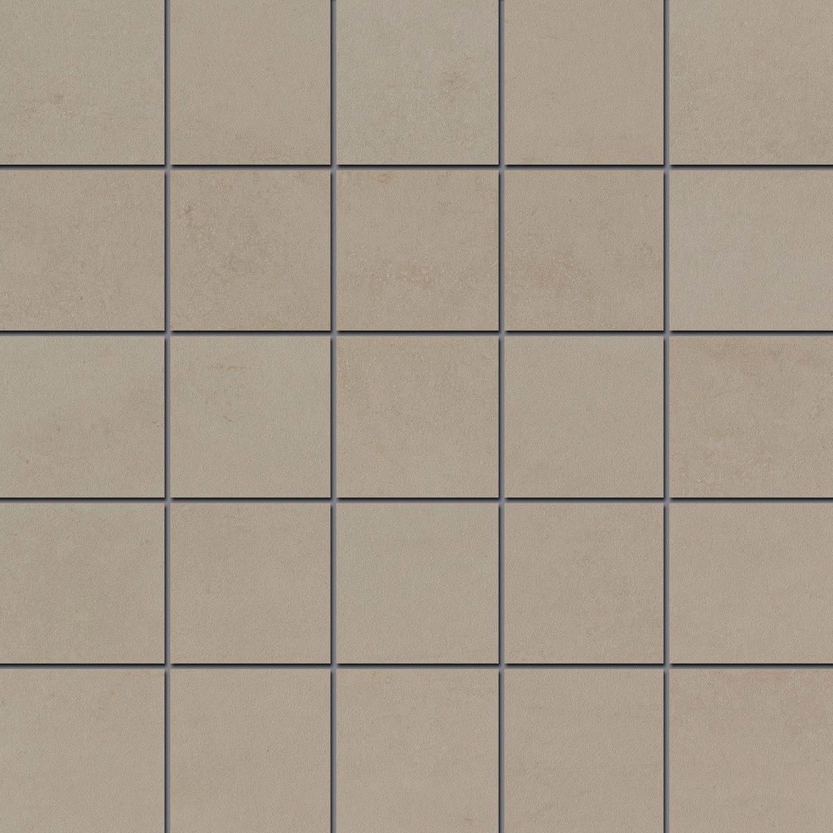 Grès cérame émaillé Arte Deco Carioca taupe mosaïque 30 x 30 cm