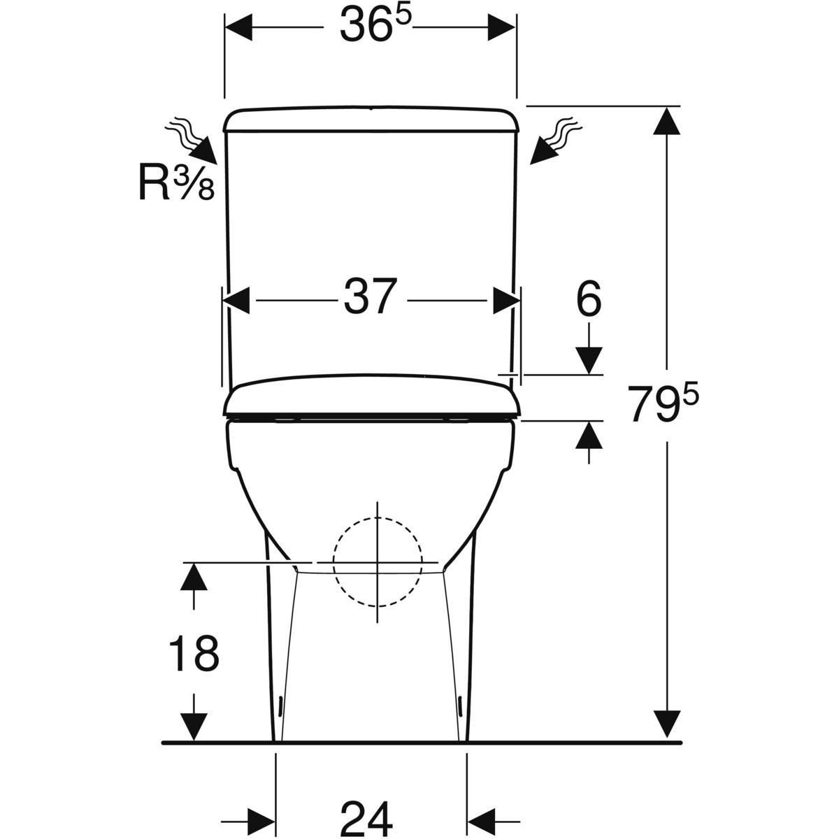 Pack WC au sol Rimfree multiple Renova avec abattant fermeture ralentie et déclipsable sortie multiple Réf. 501.866.00.1