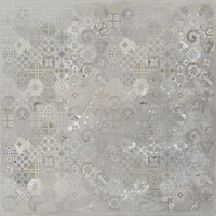 Grès cérame émaillé Arte Deco Medley grey décor rectifié épaisseur 8,8 mm 60 x 60 cm