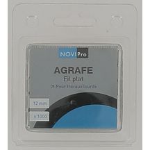 Agrafes (x1000) fil plat 12 mm Novipro