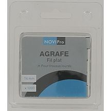 Agrafes (x1000) fil plat 14 mm Novipro