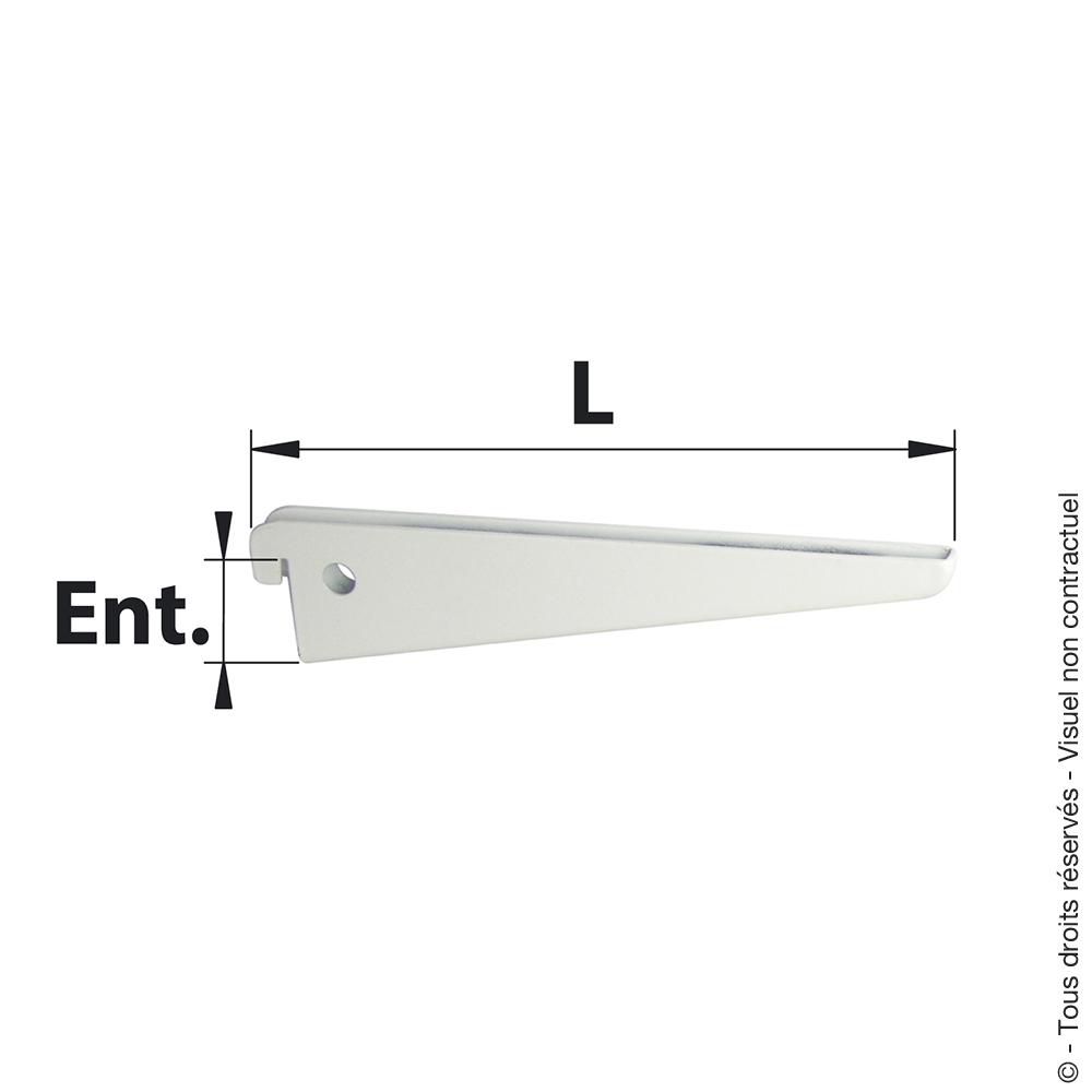 Console double E32 L. 270 mm blanc