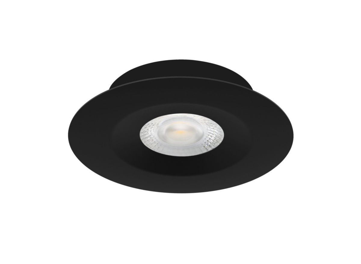 Encastré de plafond rond Led Aspen CCT - 5 W - noir