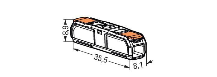 Borne à leviers Inline pour 2 conducteurs 0,2 à 4 mm² - boîte de 60 pcs